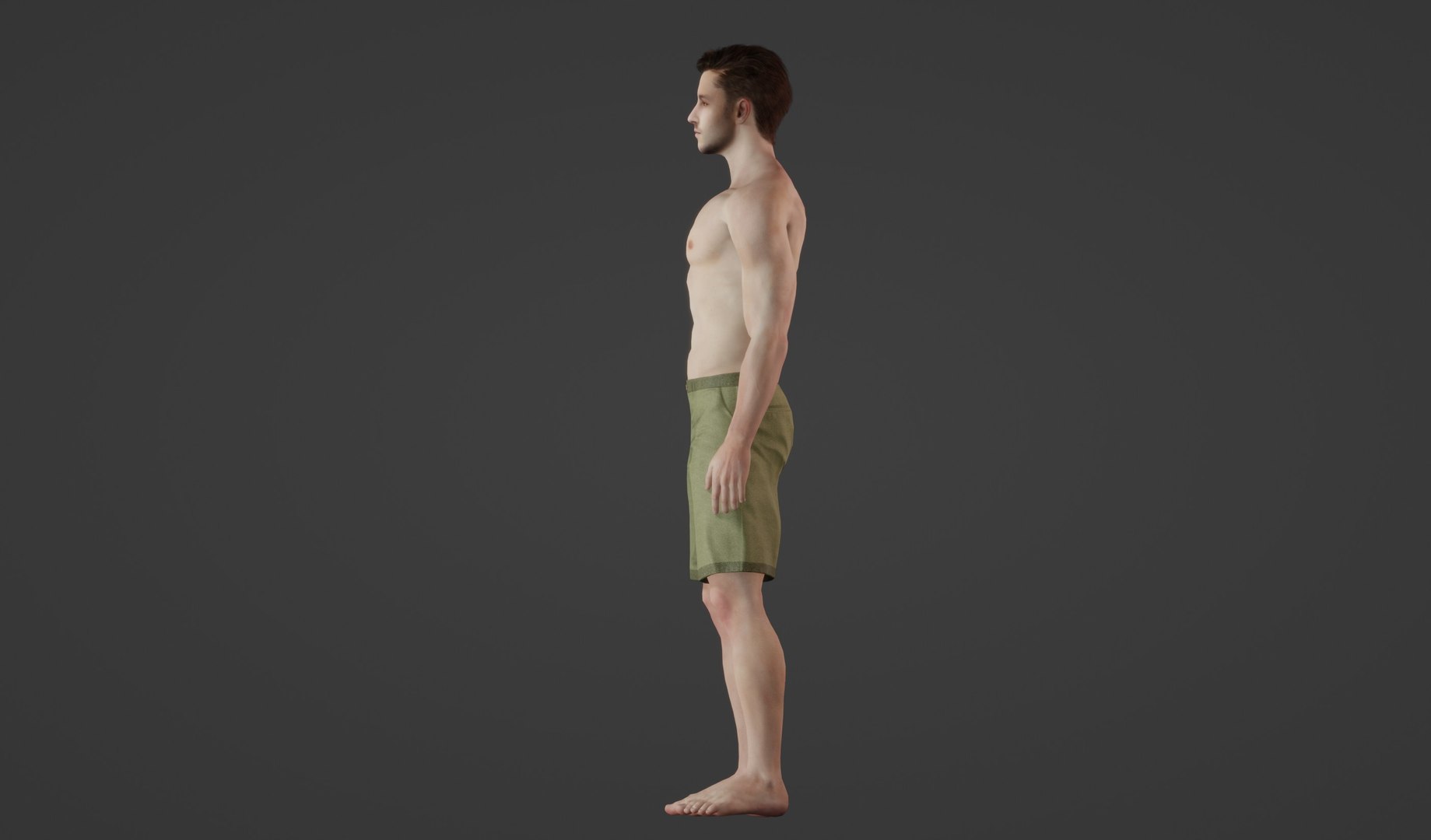 Handsome Young Man In Shorts Model Turbosquid 2070121