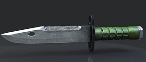 3d model combat knife m9 bayonett