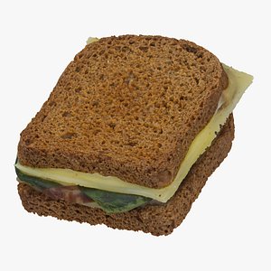 toast sandwich 3D model