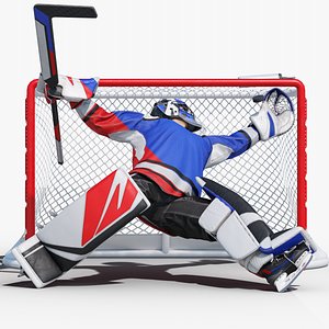 Hockey goalkeeper pose 4 model