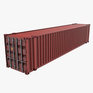 45ft Shipping Container - Red model