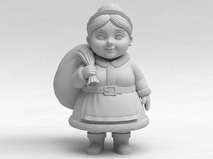 Mrs Claus Figurine - 3D Print model