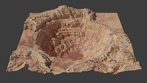 8K Detailed Crater Landscape