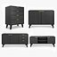 Colección de muebles modernos de madera negra (paquete de 4 modelos 3D)
