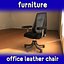Black leather office chair