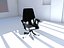 Black leather office chair