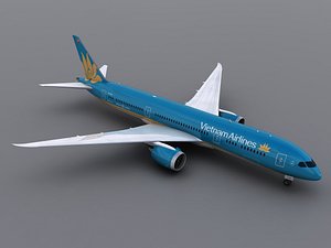 3d model of aircraft vietnam airlines