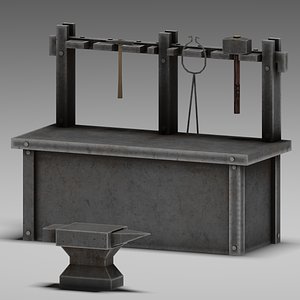 blacksmith table 3d max