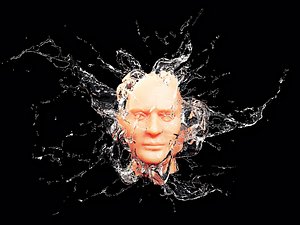 3D splash face model
