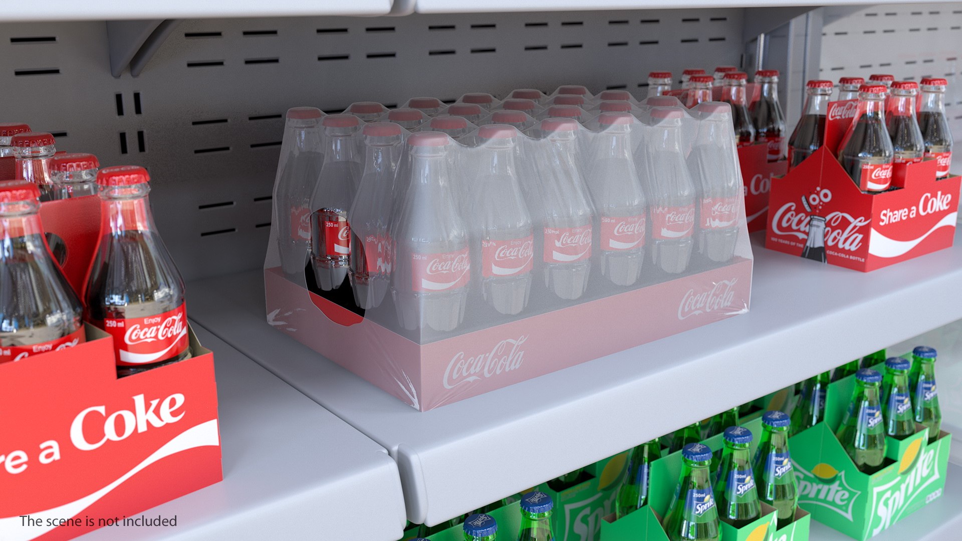 Coca Cola Glass Bottle 24 Case 3D model preview
