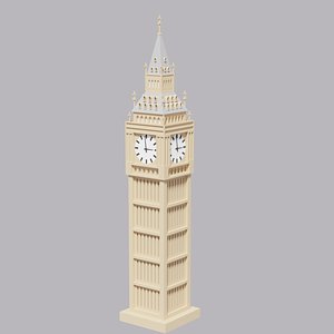 Cartoon London Big Ben Elizabeth Tower