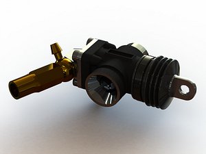 Nitro Engine Carburetor for Rc Cars 3D model