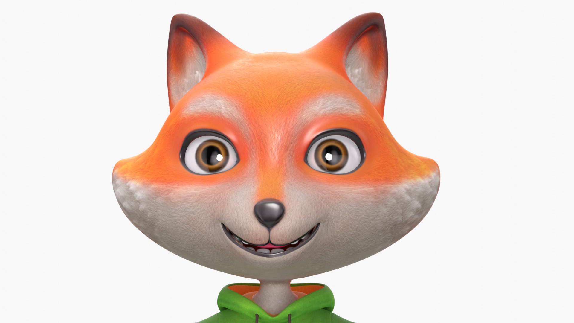 3D Cartoon Fox Character In Casual Outfit - TurboSquid 2324369