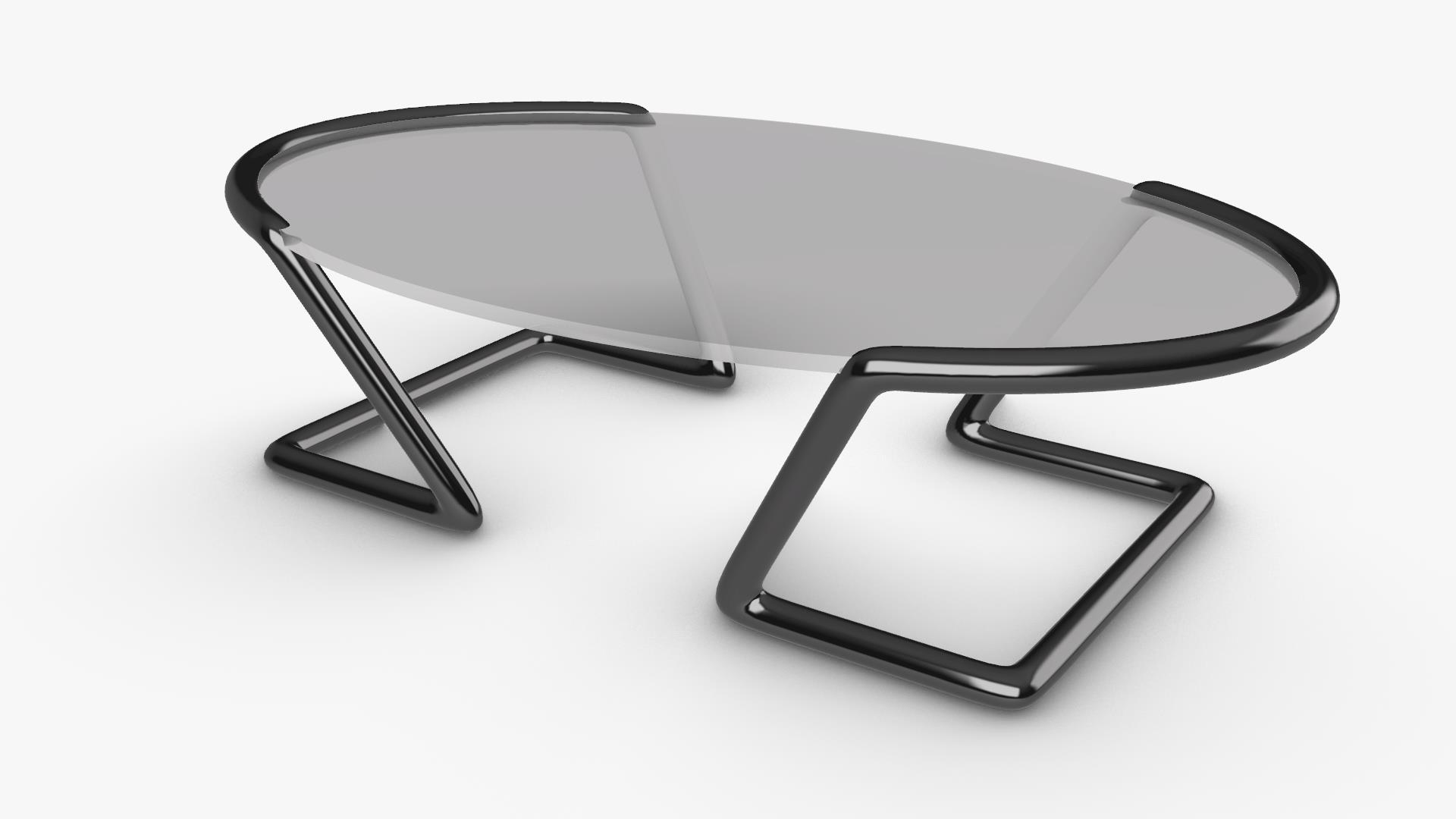 Brackets Frame Oval Table 3D Model - TurboSquid 2189410