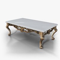 Pasha Coffee Table - Classic Baroque Carved Gold Table