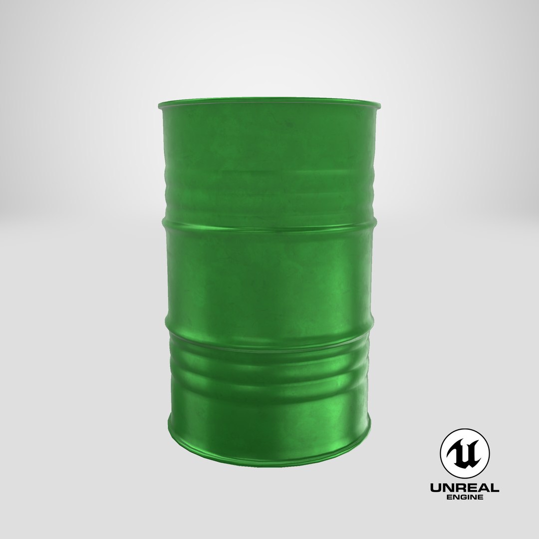 3D Metal Barrel Clean Green model https://p.turbosquid.com/ts-thumb/GD/ldUsmg/UK/stemcell_unreal_render/png/1655406343/1920x1080/fit_q87/6c085eb501353d8e2b1a629e8c814c2b777e845f/stemcell_unreal_render.jpg