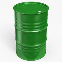 Metal Barrel Clean Green