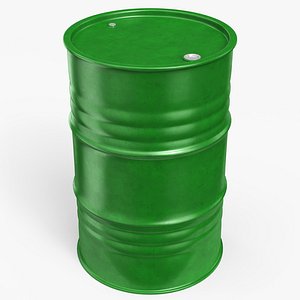Metal Barrel Clean Green