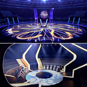 Millionaire TV Studio Set Collection 06 3D