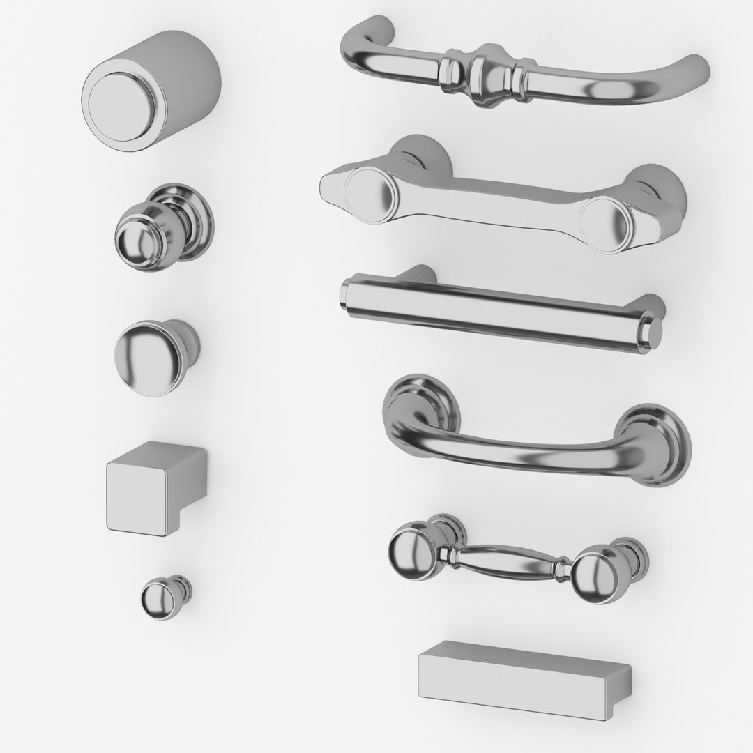 Moen Cabinet Knobs And Pulls 3D Model - TurboSquid 2009407