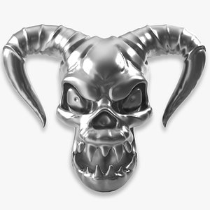Hell Demon Skull Head Game Asset 3D Print Ready