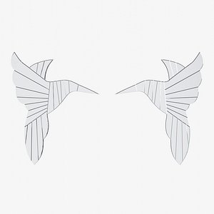 3D Humming Bird Mirror Art