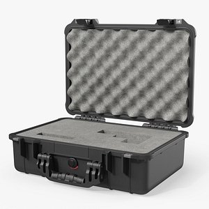 Pelican Pistol Case with Foam Insert Black 3D model