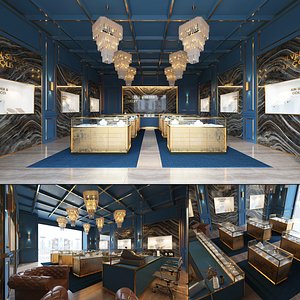 3D Jewelry Store Interior model