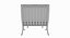 Knoll White Leather Barcelona Chair and Stool Ottoman Set(1)