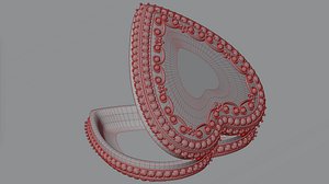 Heart shaped ring case