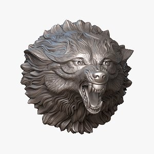 Wolf head 3D