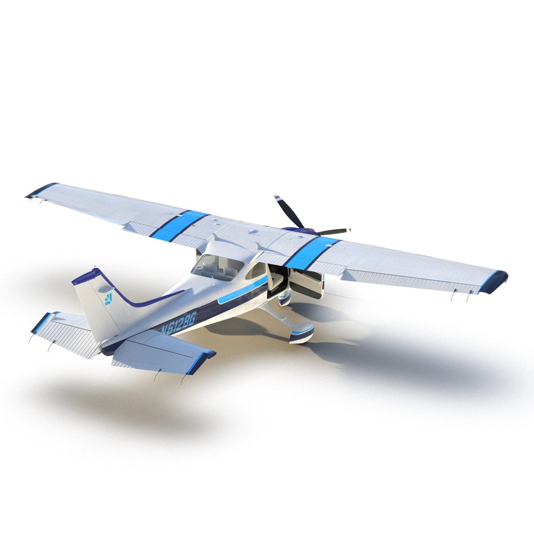 Cessna 182 Skylane Rigged 3d Max