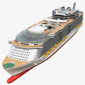 3D cruise ship simple details model