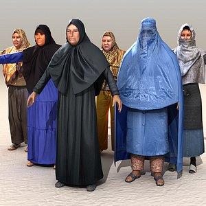 3d arab afghani pack model