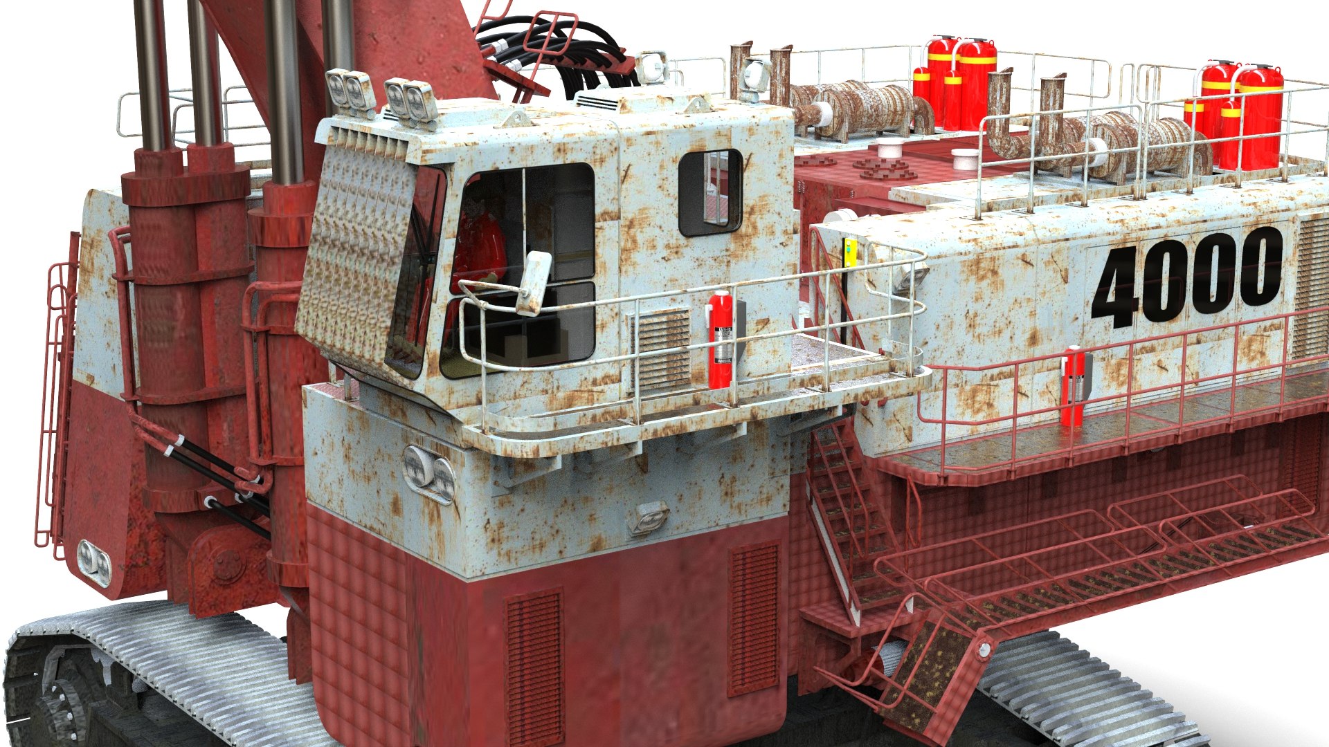 3D Poclain Hydraulic Shovel On Site Model - TurboSquid 2552052