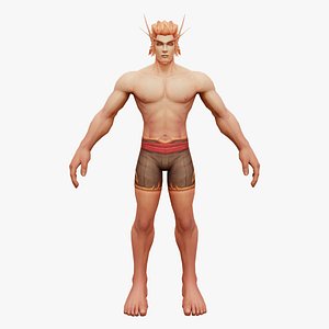 Realistic Male Blood Elf 3D Model High-Quality Fantasy Character for Games Animation