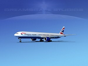 3d model boeing 777-300