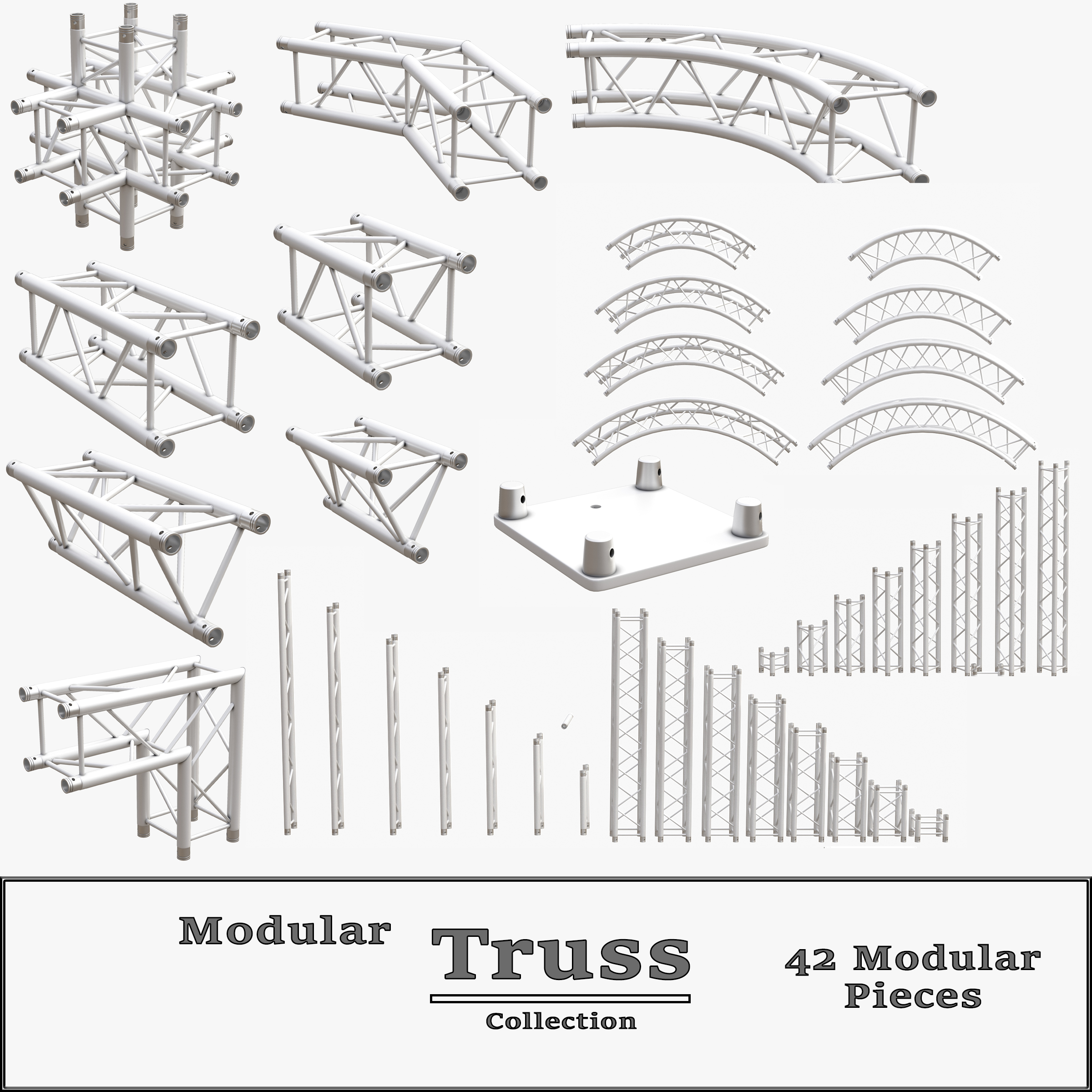 modelo 3d Colección Modular Truss - TurboSquid 1728717