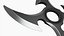 3D model Shuriken throwing ninja knife 06