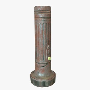 old flashlight ready pbr 3D