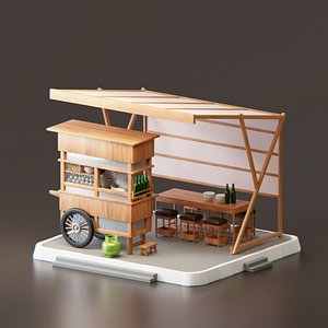 Simple Low Poly Meatball Shop