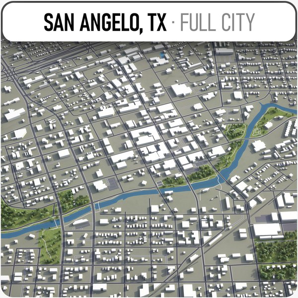 san angelo surrounding - 3D model