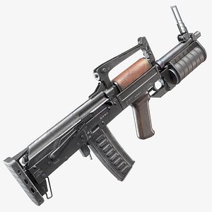 3D model modular assault rifle