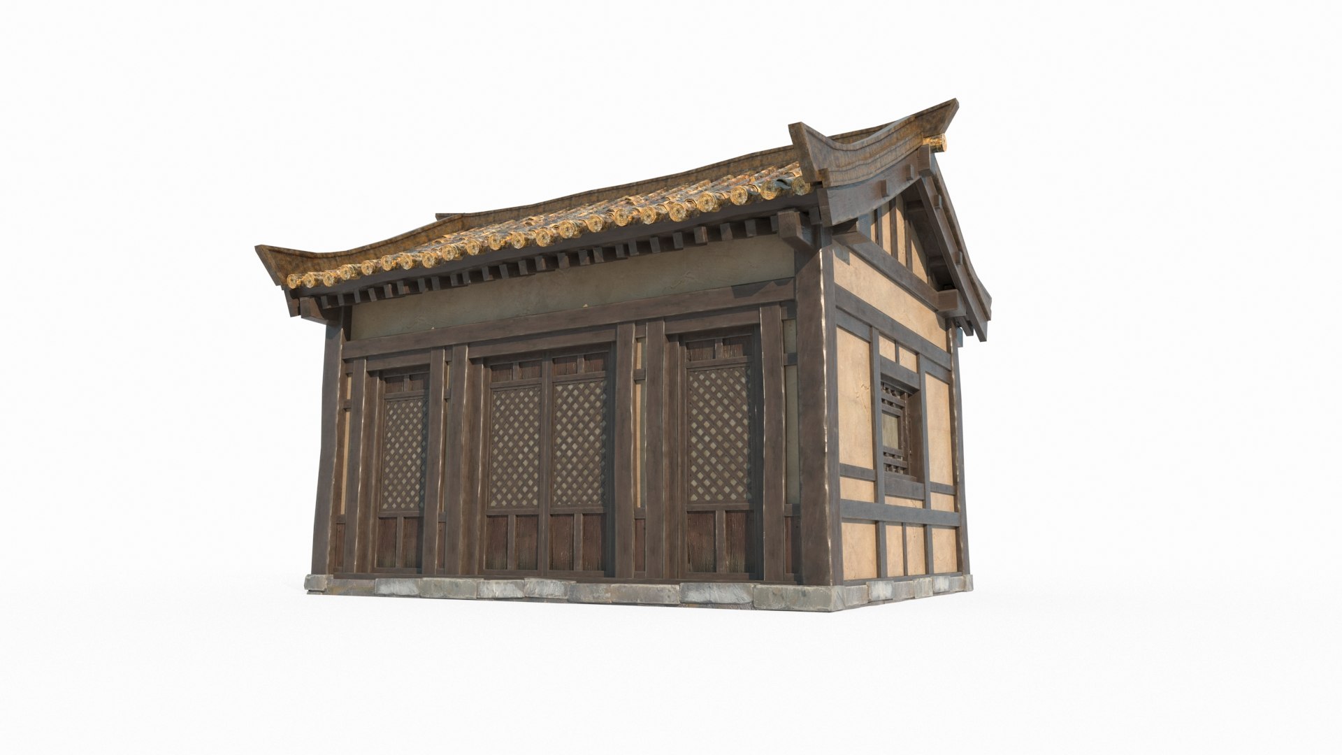 3D Asian Ancient Architecture Wing Room - TurboSquid 2352637