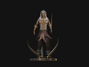 3D man with sword character design