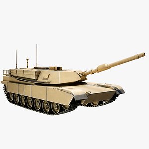 3D M1 A2 Abrams US Tank PBR Rigged