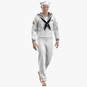 male sailor uniform with texture model