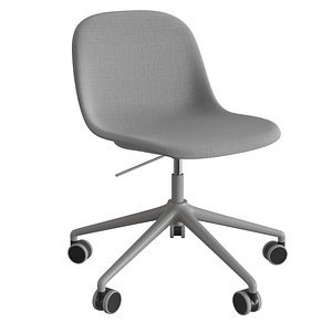 Fiber Side Chair Swivel Base W. Castors Gas Lift