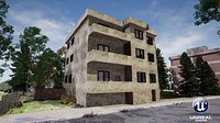 Apartment House 01 with Interior 3D PBR model