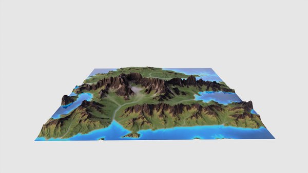 3D model Mountain ridge Montasio